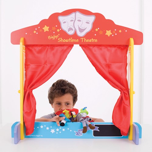 BigJigs houten poppenkast tafeltheater - creatief rollenspel speelgoed-3