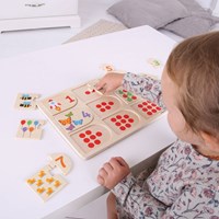 BigJigs houten leerpuzzel getallen - educatief speelgoed voor kinderen-3