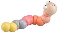 BigJigs houten speelgoed worm pastel - educatief baby speelgoed-2