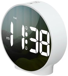 Digitale Wekker - Twee alarmen - Wit - Dimbaar - USB & AAA batterij - Voor volwassenen & kinderen - klok voor thuis in de slaapkamer en op vakantie - reiswekker & kinderwekker - alarmklok