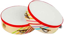 BigJigs houten speelgoed tamboerijn multi kleuren FSC hout