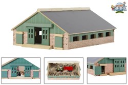 Kids GLOBE houten loopstal boerderij speelgoed 1:87 schaal