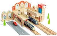 BigJigs speelgoed treinstation Grand Central Station karton-2