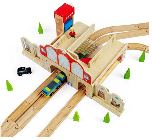 BigJigs speelgoed treinstation Grand Central Station karton-3