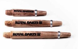 Royal Darts houten dart shafts Green Line walnoot short milieuvriendelijk