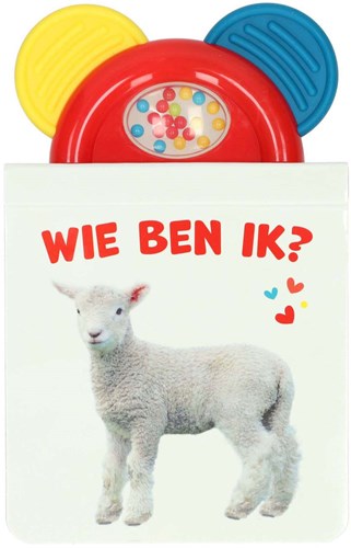 Mondikaarten babyboekje kunststof rammel bijtboekje babydieren