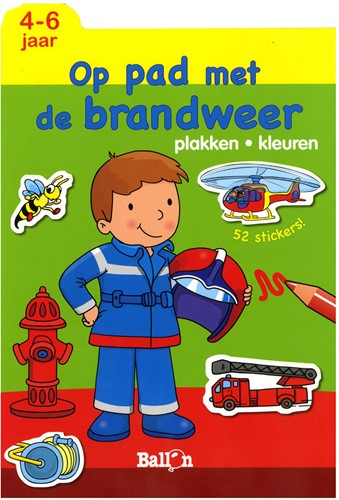 Plakken en Kleuren - Op pad met de Brandweer, 4-6 jaar