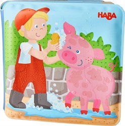 Haba badboekje boerderij Wasdag varkentje koe badspeelgoed