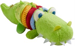 Haba speelgoed bromfiguur krokodil - kleurrijk vibrerend baby speelgoed