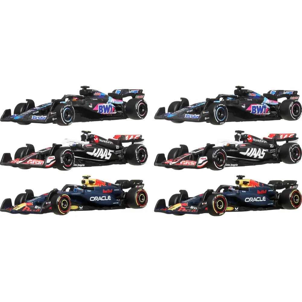 Hot Wheels raceauto speelgoed F1 collectie multicolor met display