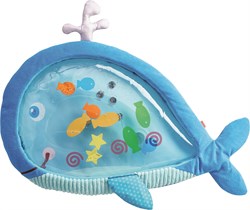 Haba waterspeelmat baby Grote walvis blauw speelmat motoriek