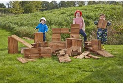 Cosy houten blokken bouwset voor buiten - 25 stuks - duurzaam speelgoed