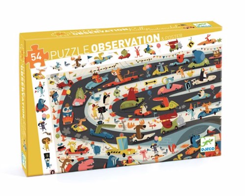 Djeco observatiepuzzels Car rally