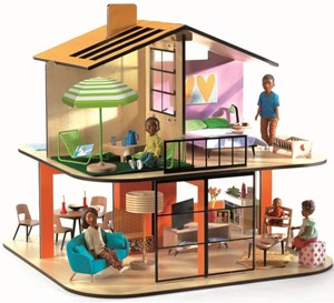 Djeco Houten Poppenhuis Colour House djeco kopen in de aanbieding