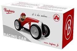 Baghera speelgoedauto - retro raceauto rood - mini auto voor kinderen