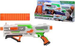 Tack Pro blaster speelgoedpistool Storm Clip X 50 cm met darts