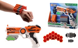 Tack Pro speelgoed pistool Crow II set met 14 darts en accessoires 23cm