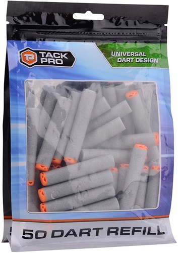Tack Pro foamdarts navulling universeel grijs oranje 50 stuks