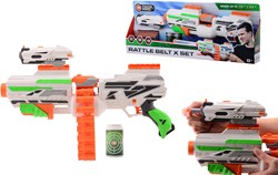 Tack Pro speelgoed blaster Rattle Belt X set met 40 darts en accessoires