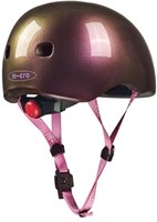 Micro kinderhelm fiets step Deluxe Neochrome Pink met LED-licht-3