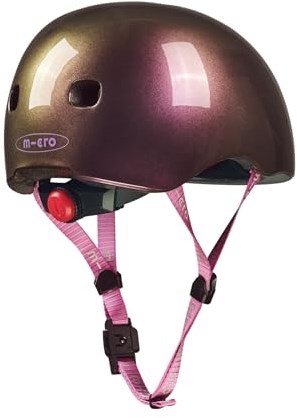 Micro kinderhelm fiets step Deluxe Neochrome Pink met LED-licht-3