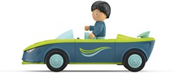 Toddys speelgoedauto Dave Divey met licht en geluid - inclusief beweegbare figuur en vliegwielmotor