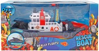 Brandweerboot speelgoed reddingsboot met blusfunctie 23,5cm waterpret