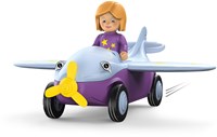Toddys speelgoed vliegtuig Conny Cloudy met beweegbare figuur en vliegwielmotor-2