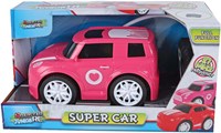 Bestuurbare auto Roadstar RC roze speelgoedauto 27Mhz 13,5cm