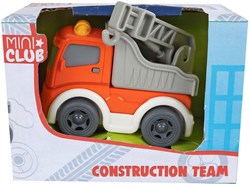 Bouwvoertuig speelgoed Mini Club free wheel kunststof 8cm multi kleuren