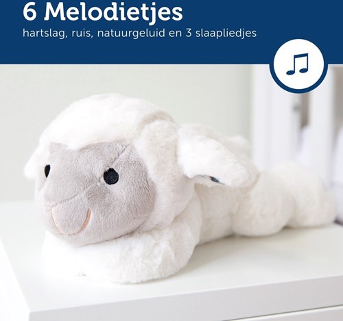 Zazu knuffel hartslag schaap Liz met huilsensor en muziek-3