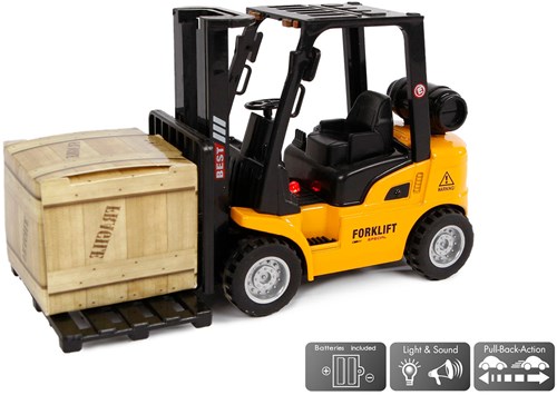 Die-cast vorkheftruck speelgoed met licht en geluid 14cm - heftruck-3