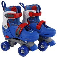Rolschaatsen blauw verstelbaar aluminium frame maat 27-30 kinderskates-2