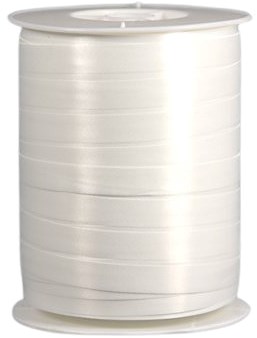 Twisk cadeau lint wit 500 meter - krullint polyband 5 mm breed