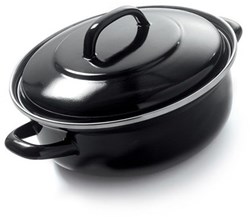 BK braadpan Fortalit emaille zwart 22 cm inductie ovenbestendig