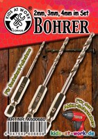 Kids at Work boorbits set klein - 3 stuks voor kinderen-3