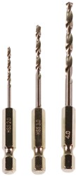 Kids at Work boorbits set klein - 3 stuks voor kinderen