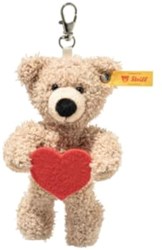 Steiff pluche teddybeer hanger Fynn - Love, beige, 12 cm knuffel