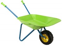 Alert kruiwagen metaal buitenspeelgoed groen-blauw voor kinderen 78 cm