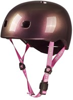 Micro kinderhelm fiets step Deluxe Neochrome Pink met LED-licht