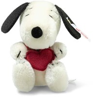 Steiff pluche Miniature Snoopy with heart, white - 9 cm
