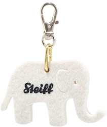 Steiff pluche sleutelhanger vilten olifant wit 5 cm speelgoed