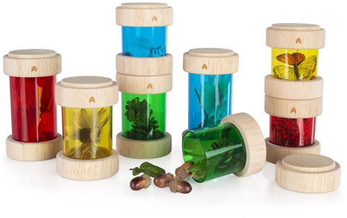 Guidecraft schatbuisjes speelgoed - kleurrijke ontdekkingstubes set