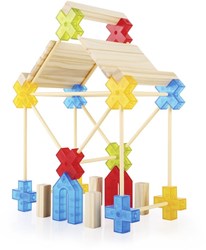Guidecraft constructiespeelgoed Texo 100-delig kleurrijk bouwplezier