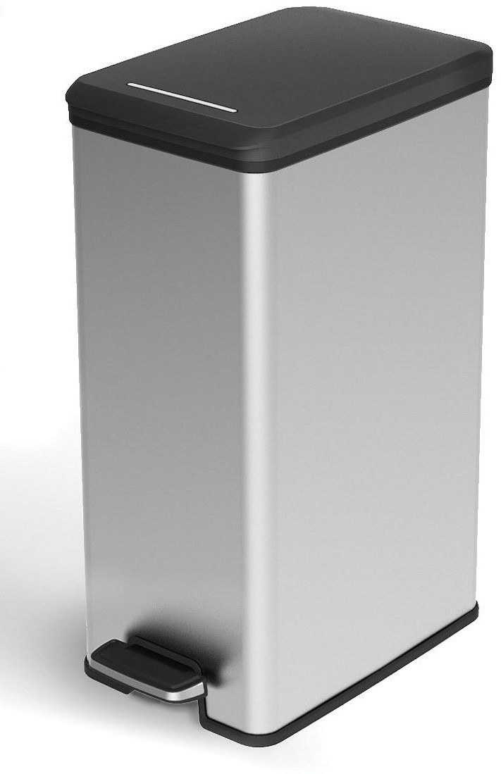 CURVER Plastic Waste Bin, Red, 39 x 29 x 72 CURVER Plastic Waste Bin, Red, 39 x 29 x 72