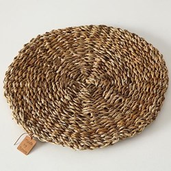 Boltze Home placemat zeegras rond natuurlijk - tafelaccessoire decoratief