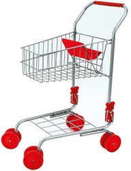 Winkelwagen speelgoed rood metaal boodschappenwagen voor kinderen