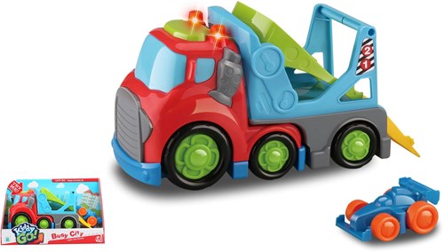 KiddyGo auto transporter speelgoed met licht en geluid - 19,5 cm - multicolor