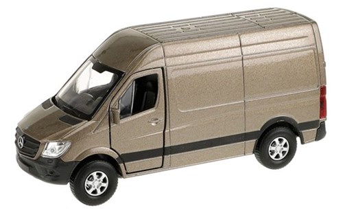 Mercedes-Benz Sprinter bus speelgoed modelauto blauw die-cast 1:34-2