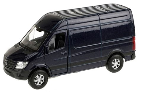 Mercedes-Benz Sprinter bus speelgoed modelauto blauw die-cast 1:34-3